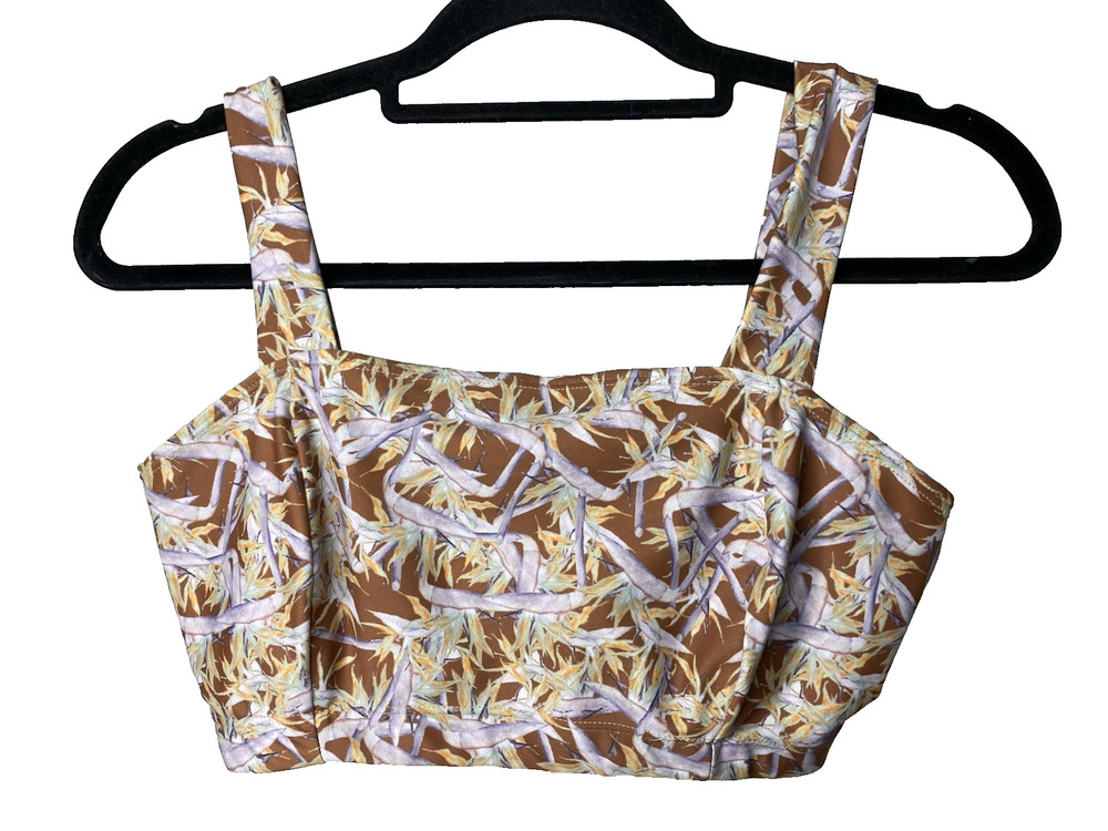 Beklina Gogo Bikini Top Women's M/L Carmella's Floral Swim Beach Power Suit
